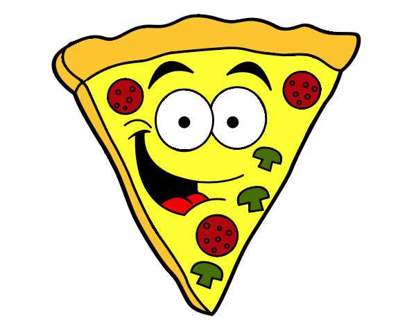 Dibujo Pizza feliz pintado por Assin