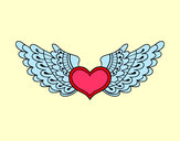 Dibujo Corazón alado pintado por angie1235