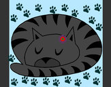 Dibujo Gato durmiendo pintado por lolo12