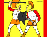 Dibujo Lucha de gladiadores pintado por HCCE