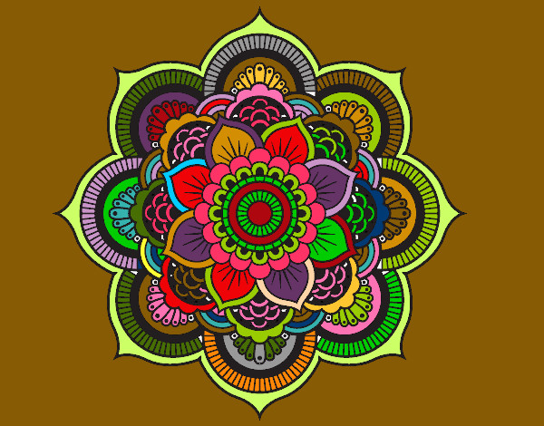 Dibujo Mandala flor oriental pintado por Mariadelca