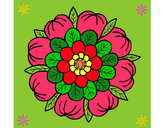 Dibujo Mandala floral pintado por lolo12