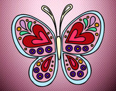 Dibujo Mandala mariposa pintado por angie1235