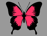 Dibujo Mariposa con alas negras pintado por angie1235