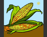Dibujo Mazorca de maíz pintado por queyla
