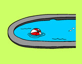Dibujo Pelota en la piscina pintado por LuliTFM