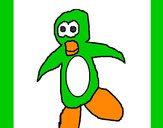 Dibujo Pingüino 2a pintado por LuliTFM