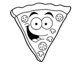 Dibujo Pizza feliz pintado por charlycar