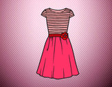 Dibujo Vestido casual pintado por valentv