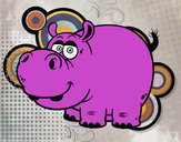 Dibujo Hipopótamo común pintado por 21-09Lulu