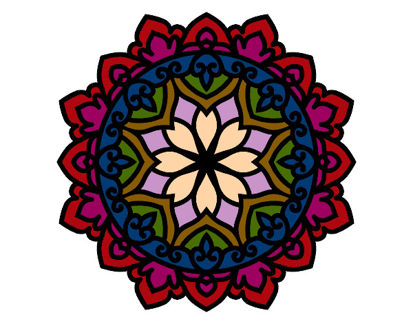 Mandala colores opacos