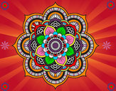 Dibujo Mandala flor oriental pintado por teotxu
