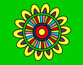 Dibujo Mandala solar pintado por ceval69