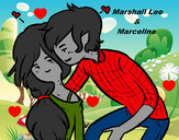 Dibujo Marshall Lee y Marceline pintado por LadyBlack