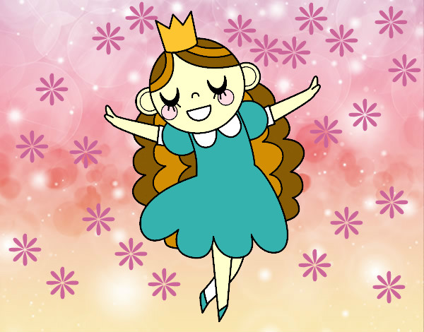 Dibujo Princesa felicidad pintado por estefani1