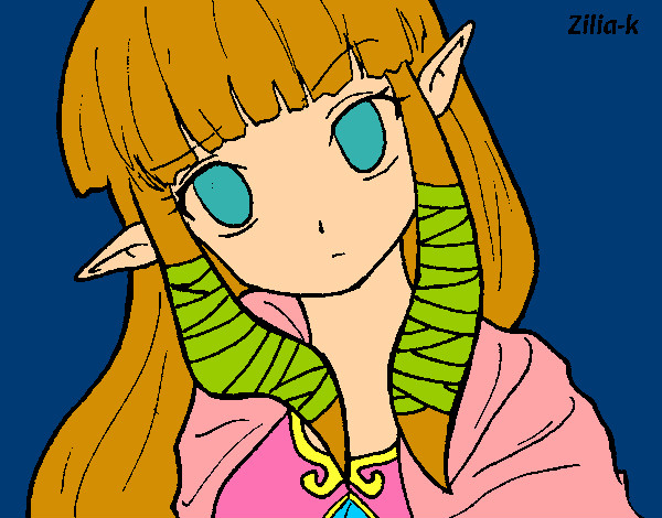 Dibujo Princesa Zelda pintado por Kiria