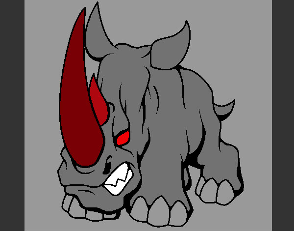 Dibujo Rinoceronte II pintado por sandym