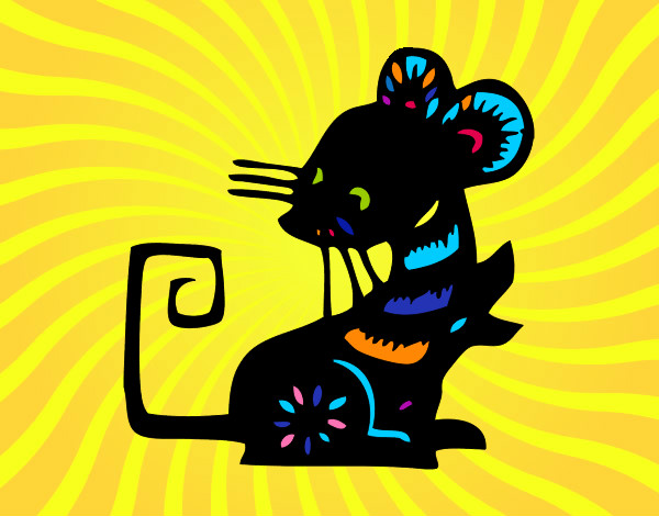Dibujo Signo de la rata pintado por claudenasv