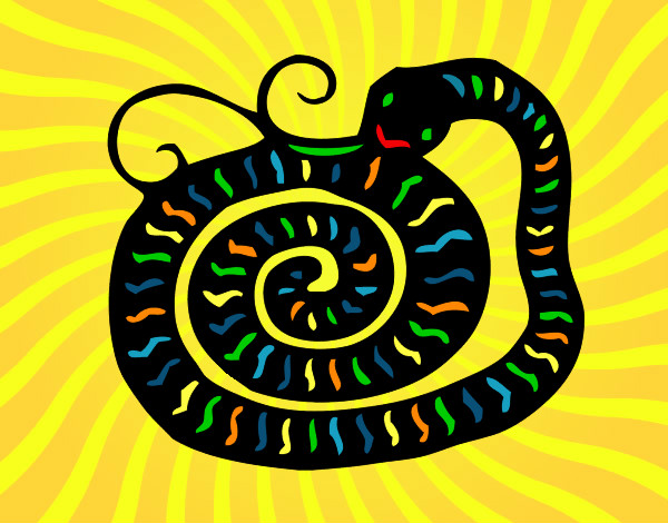 Dibujo Signo de la serpiente pintado por claudenasv