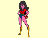 Dibujo Superheroina pintado por nuria1