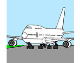 Dibujo Avión en pista pintado por francisco3