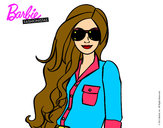 Dibujo Barbie con gafas de sol pintado por miapp