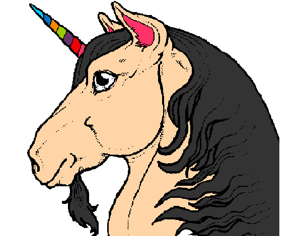 Dibujo Cabeza de unicornio pintado por miapp