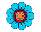 Dibujo Mandala en forma de flor pintado por Chuleti