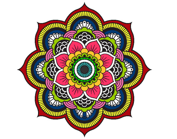 Dibujo Mandala flor oriental pintado por Kari22