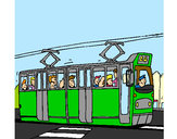 Dibujo Tranvía con pasajeros pintado por francisco3