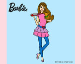 Dibujo Barbie y su mascota pintado por queyla