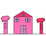 Dibujo Casa primaveral pintado por lojnnbn