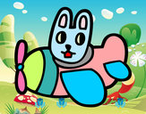 Dibujo Conejo en avión pintado por SinaiV