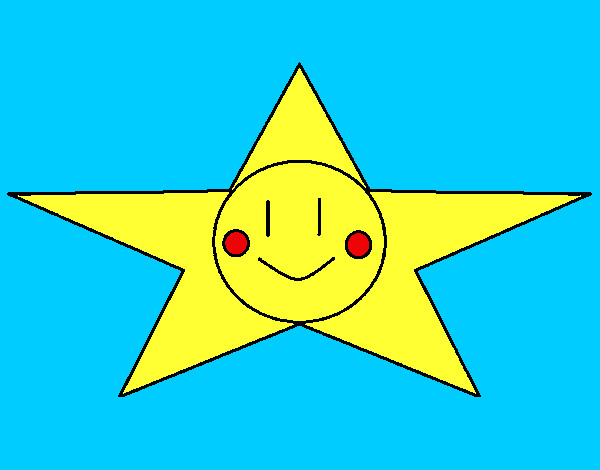 Dibujo Estrella sonriente pintado por martina50