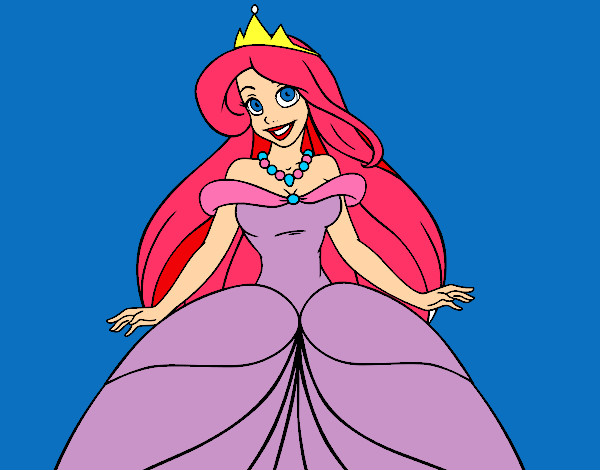 Dibujo Princesa Ariel pintado por caloraila