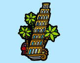 Dibujo Torre de Pisa pintado por queyla