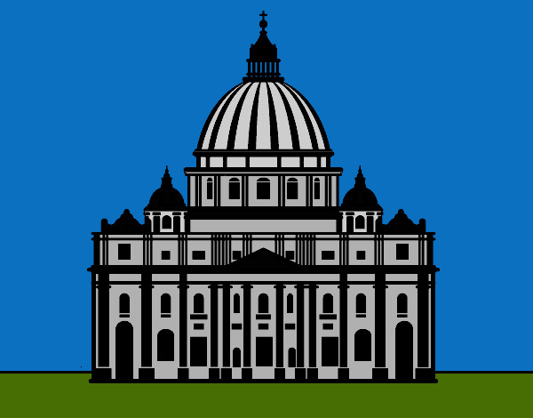 Dibujo Basílica de San Pedro del Vaticano pintado por Assin