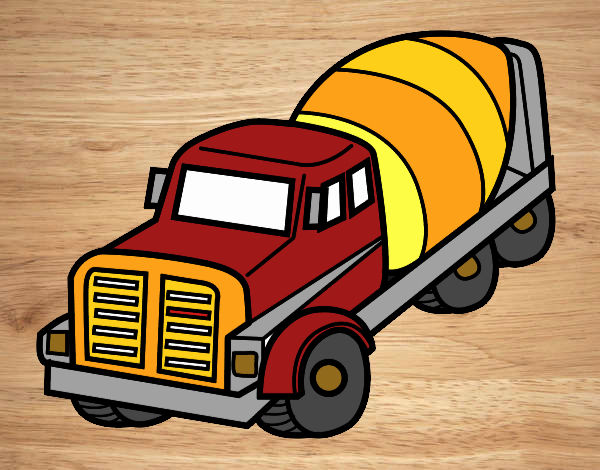 Dibujo Camión hormigonera pintado por david20125