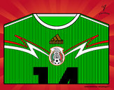 Dibujo Camiseta del mundial de fútbol 2014 de México pintado por guiovani
