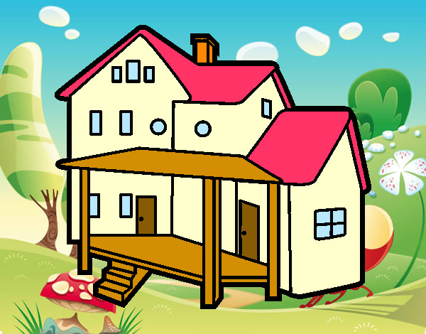 Dibujo Casa con porche pintado por francisco3