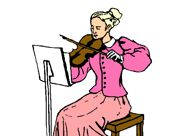 Dibujo Dama violinista pintado por alejus3
