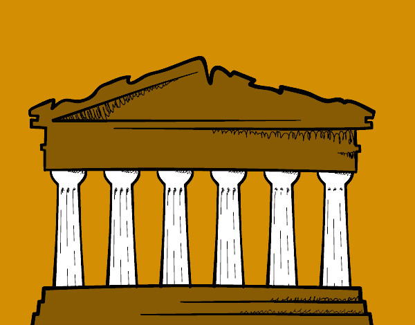 Dibujo El Partenón pintado por Assin