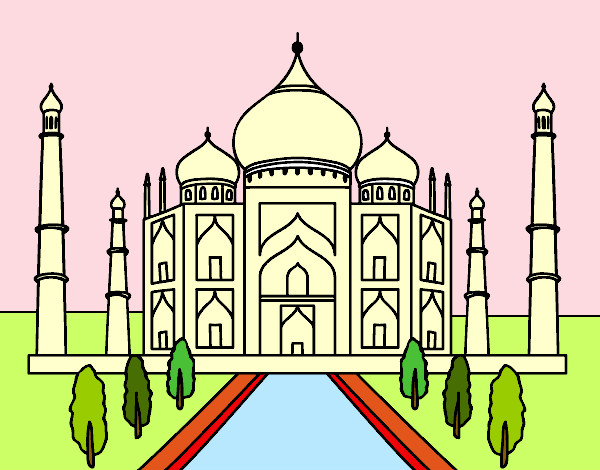 Dibujo El Taj Mahal pintado por Gardenia