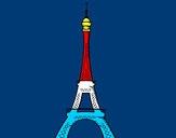 Dibujo La torre Eiffel pintado por queyla