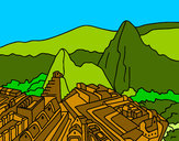Dibujo Machu Picchu pintado por Assin