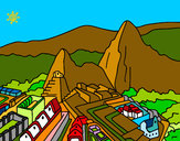 Dibujo Machu Picchu pintado por queyla