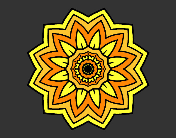 Mandala flor de girasol