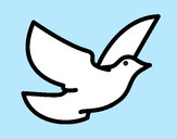 Dibujo Paloma de la paz pintado por queyla