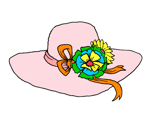 Dibujo Sombrero con flores pintado por Chuleti