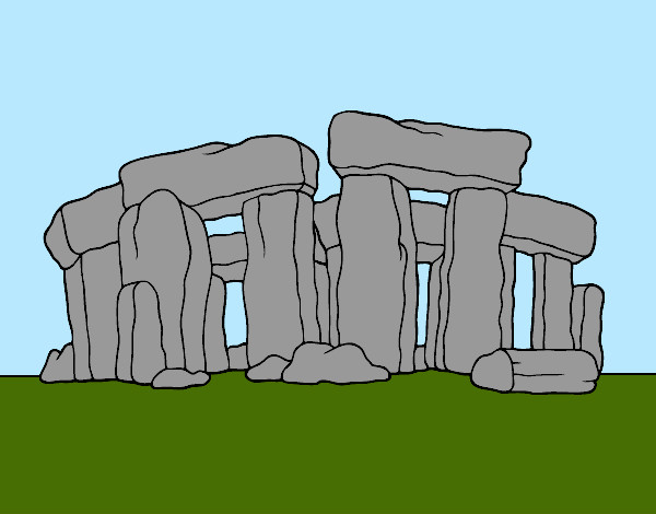 Dibujo Stonehenge pintado por Assin